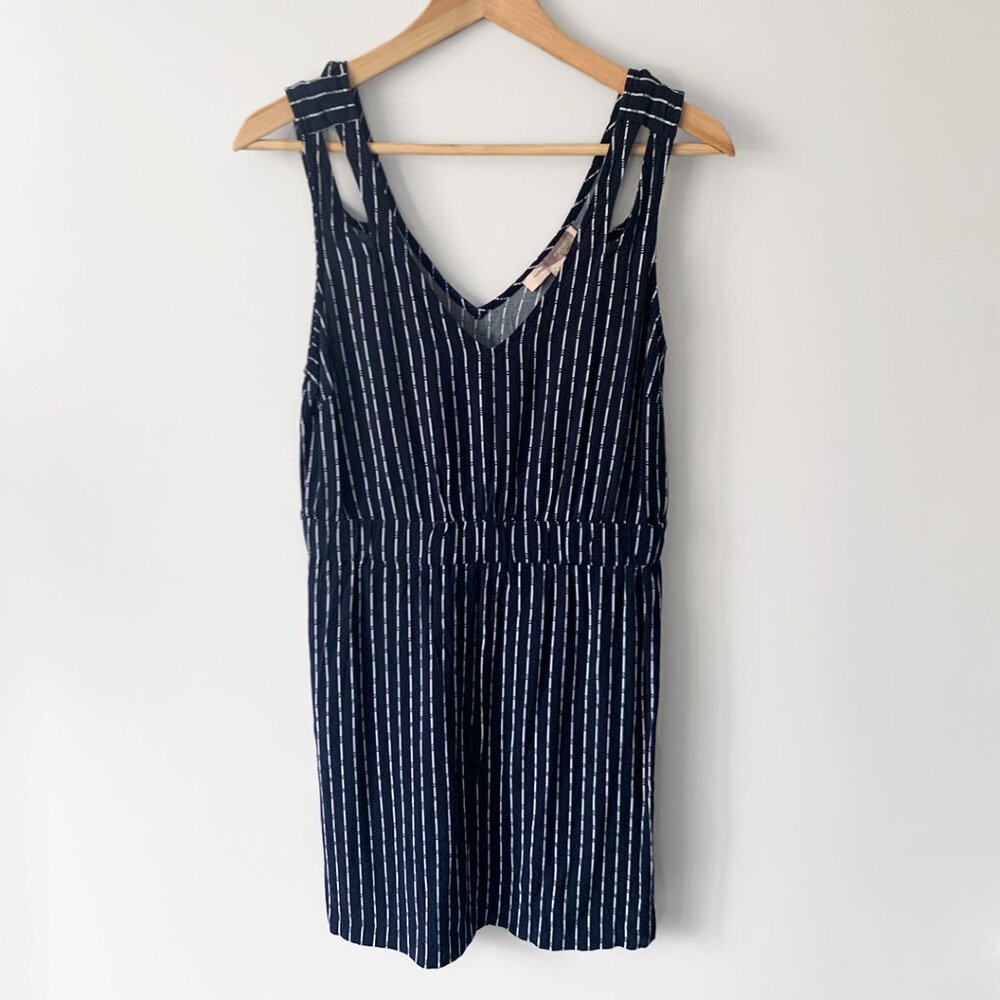 Women's Navy & White Mini Dress Swim Coverup